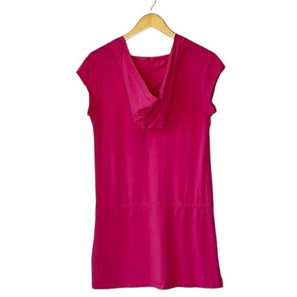 Patagonia Hot Pink Short Sleeve Hoodie Parker Short-Sleeved Mini Dress - Picture 3 of 8